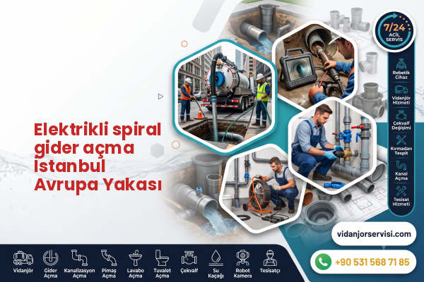 Elektrikli spiral gider açma İstanbul Avrupa Yakası
