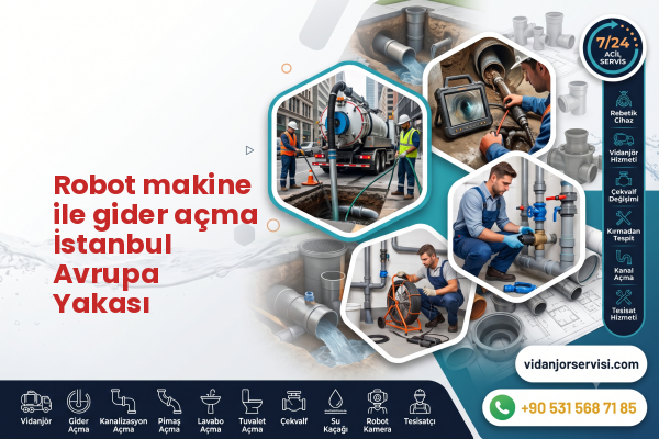 Robot makine ile gider açma İstanbul Avrupa Yakası